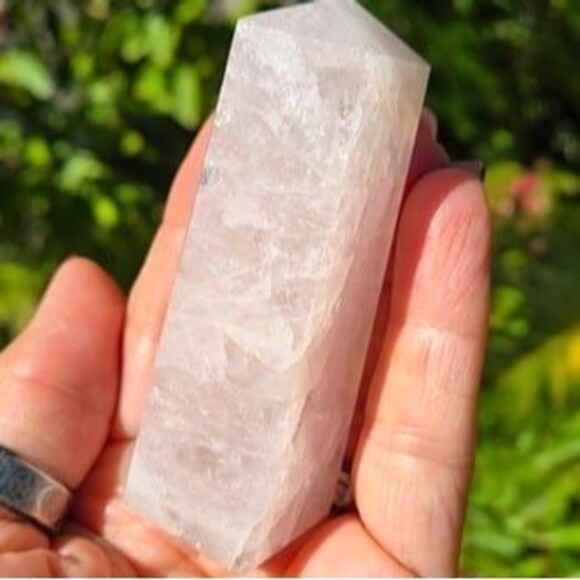 Rose Quartz Crystal Tower - Picture 4 of 4